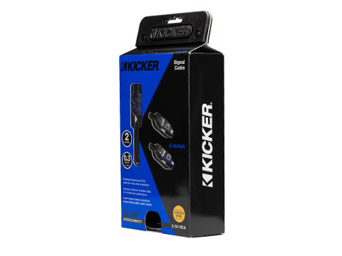 Kicker 46QI203 Q-Series 2-Channel RCA Interconnect, 0.3 m - right view