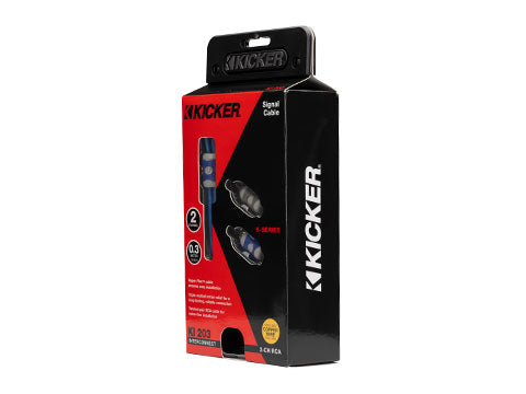 Kicker 46KI203 K-Series 2-Channel RCA Interconnect, 0.3 m - right view