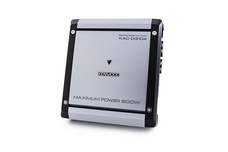 Kenwood KAC-D3104 Compact 4-Channel Class D Car Audio Amplifier 600W Max
