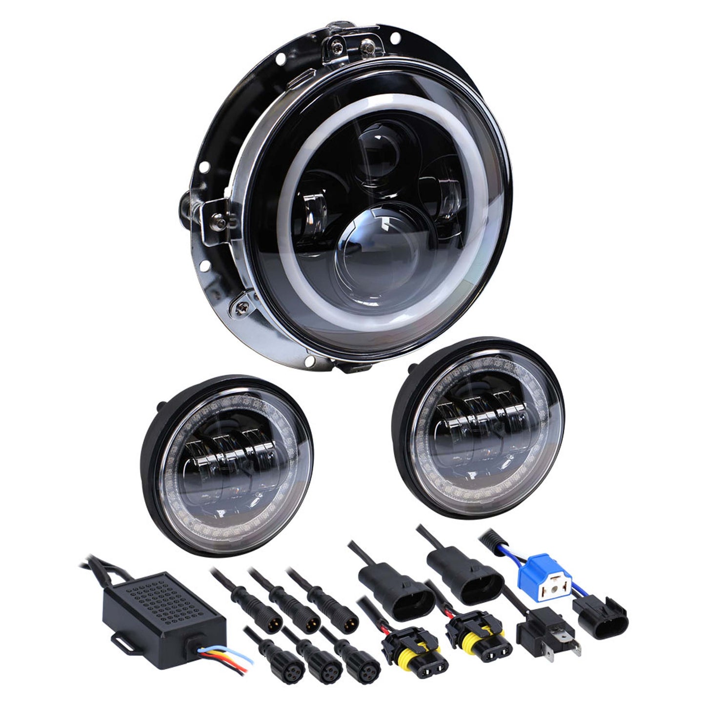 Metra BC-706RGBKT 7 Inch RGB Headlight and 4.5 Inch Aux Kit
