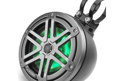 JL Audio M3-650VEX-Mb-S-Gm-i 6.5-inch RGB LED Tower Coaxial System, Gray Sport Grilles 93403