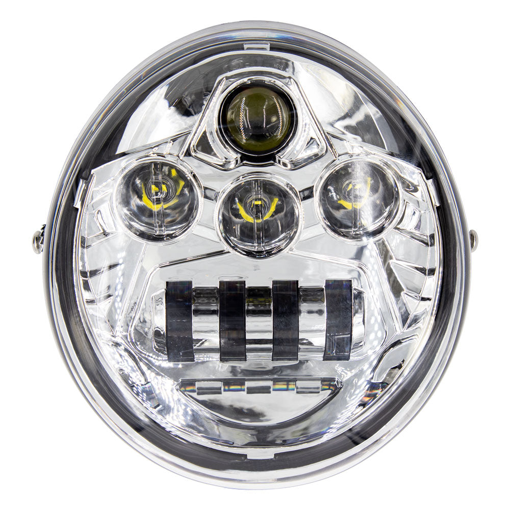 Metra BC-HDHLR2 7 Inch Chrome LED Headlight for Harley V-Rod