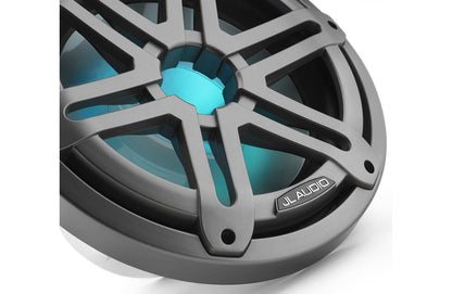 JL Audio M3-10IB-S-Gm-i-4 10-inch Marine RGB LED Subwoofer, Gray Sport Grille 93529