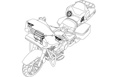 Kenwood eXcelon P-HD4UT Front + Rear Amplified Audio Package fits 2014+ Harley Davidson Motorcycles w/Tour Pak