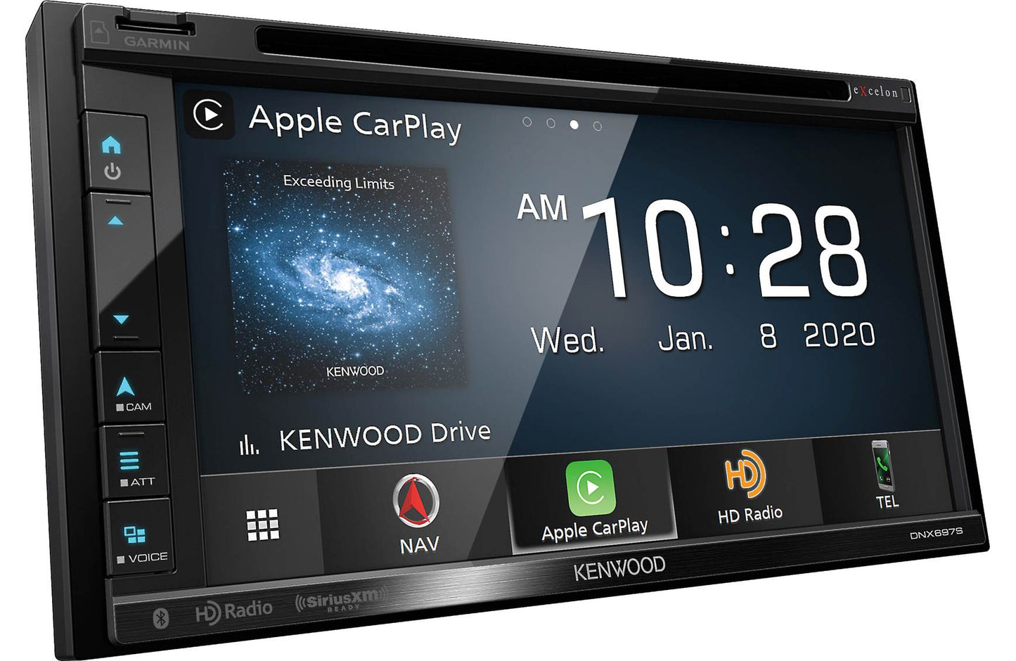 Kenwood DNX697S 6.8" Apple CarPlay Android Auto GPS Car Stereo + CMOS-130 Backup Camera