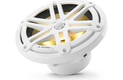 JL Audio M3-770X-S-Gw-i 7.7-inch Marine Coaxial Speakers, White Sport Grilles, RGB LEDs 93523
