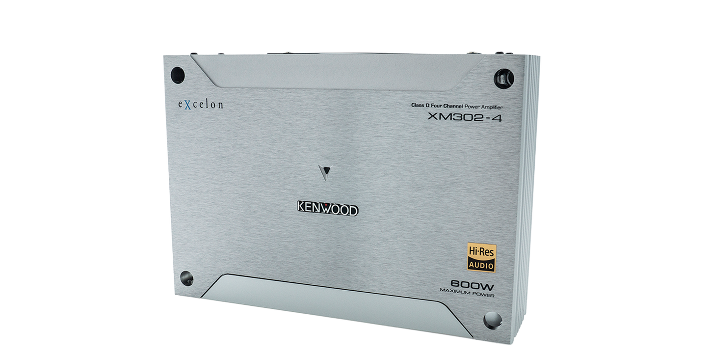 Kenwood XM302-4 Excelon 4-Channel Marine Grade Amplifier for Boats, Cars and UTVs