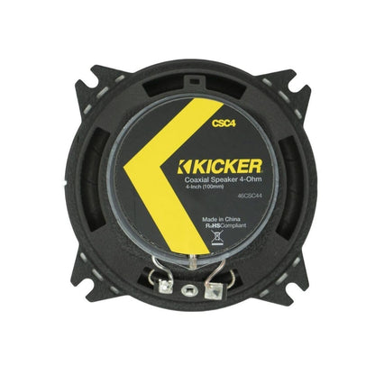 Kicker 46CSC44 4" 300 Watt 4-Ohm 2-Way Car Audio Coaxial Speaker (Pair)
