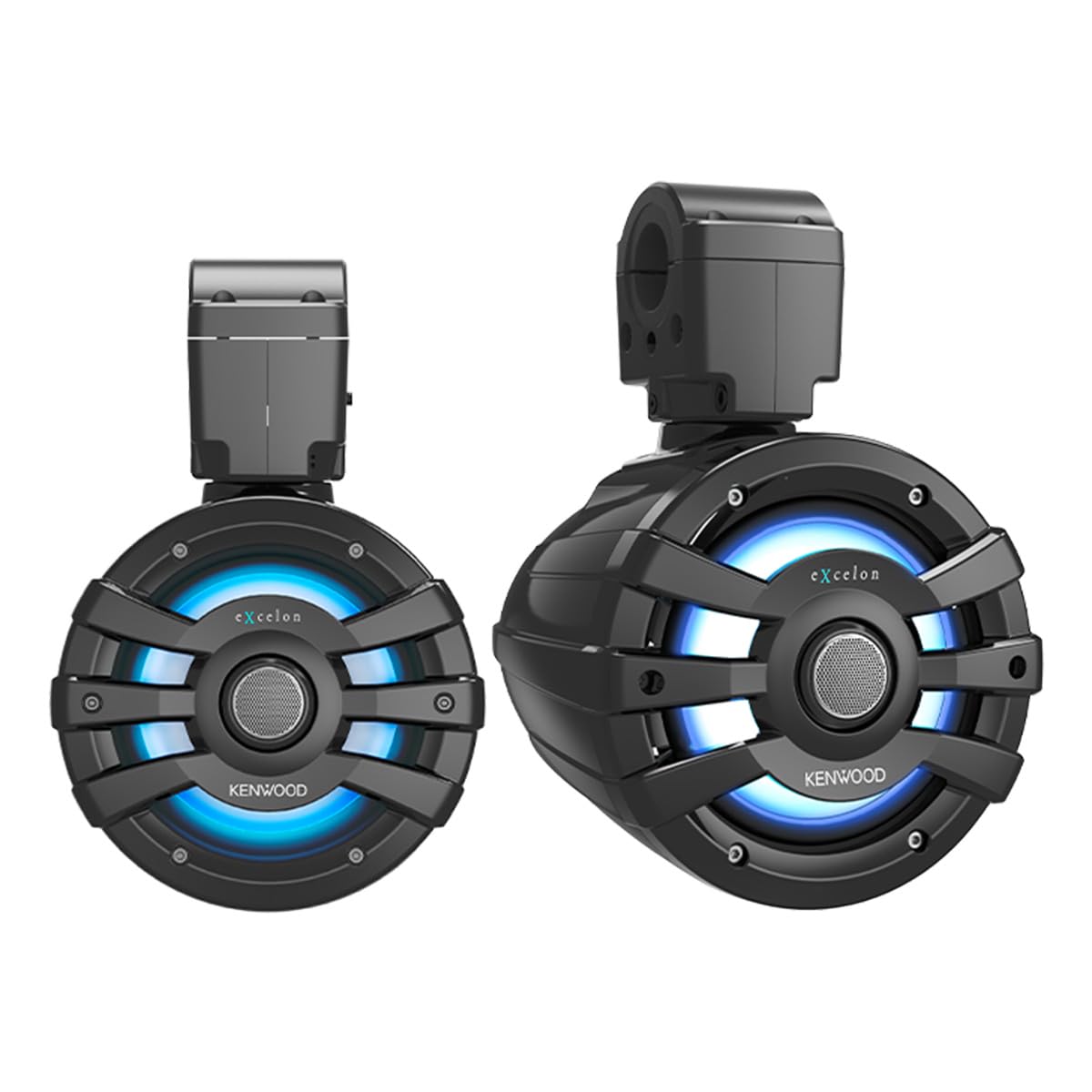 Kenwood eXcelon XM65TBL 6.5 Inch 2 Way Marine & Powersports Tower Speakers Pair (Black)