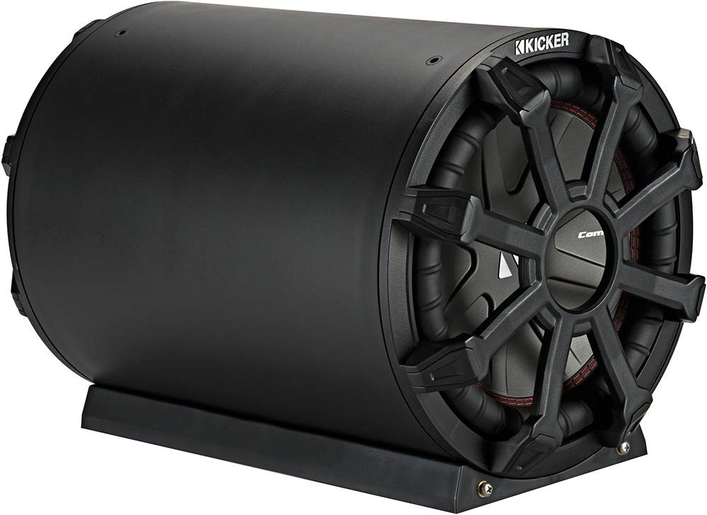 Kicker 46CWTB102 TB10 10-inch Loaded Weather-Proof Subwoofer Enclosure w/Passive Radiator - 2-Ohm, 400 Watt