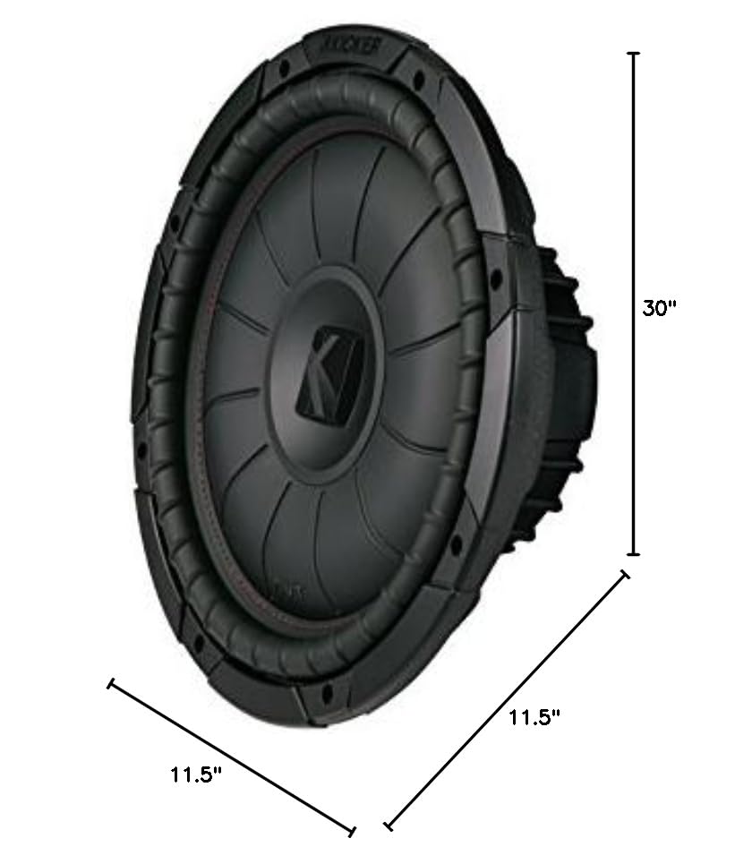 Kicker CompVT 12-Inch (30cm) Subwoofer, SVC, 2-Ohm, 400W