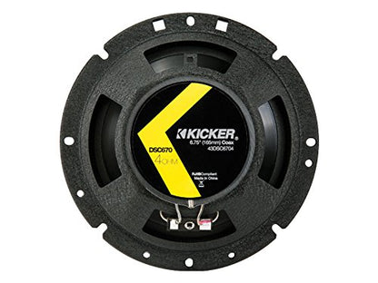 Kicker DSC670 6.75-Inch (165mm) Coaxial Speakers, 4-Ohm (Pair)