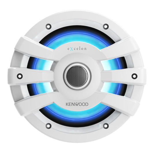 Kenwood eXcelon XM77WL 7.7 Inch 2 Way Marine & Powersports Coaxial Speakers (White)