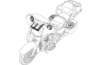 Kenwood eXcelon P-HD3FR Front + Rear Amplified Audio Package fits 2014+ Harley Davidson Motorcycles