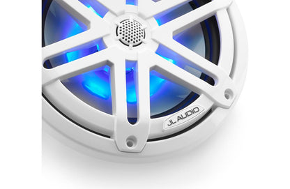 JL Audio M3-770X-S-Gw-i 7.7-inch Marine Coaxial Speakers, White Sport Grilles, RGB LEDs 93523