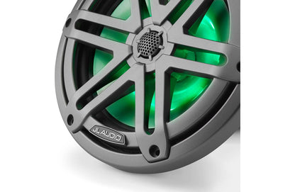 JL Audio M3-770X-S-Gm-i 7.7-inch (196 mm) Marine Coaxial Speakers, Gray Sport Grilles, RGB LED Lighting 93521