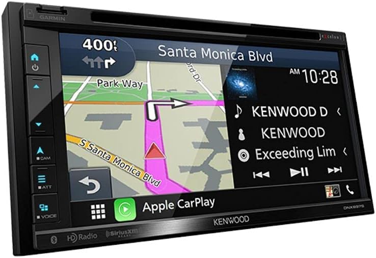 Kenwood DNX697S 6.8" Apple CarPlay Android Auto GPS Car Stereo + CMOS-130 Backup Camera