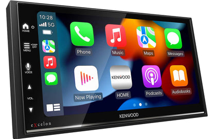 Kenwood eXcelon DMX709S 6.95" Touchscreen Car Stereo- Apple CarPlay, Android Auto + CMOS-320LP Backup Camera