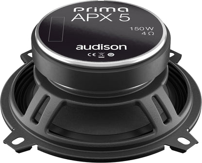 Audison APX 5 Prima 5.25" 2-Way Coaxial Speakers, 50W RMS, 4Ω, Pair