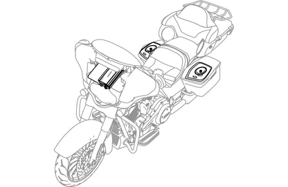 Kenwood eXcelon P-HD2R Rear Amplified Audio Package fits 2014+ Harley Davidson Motorcycles