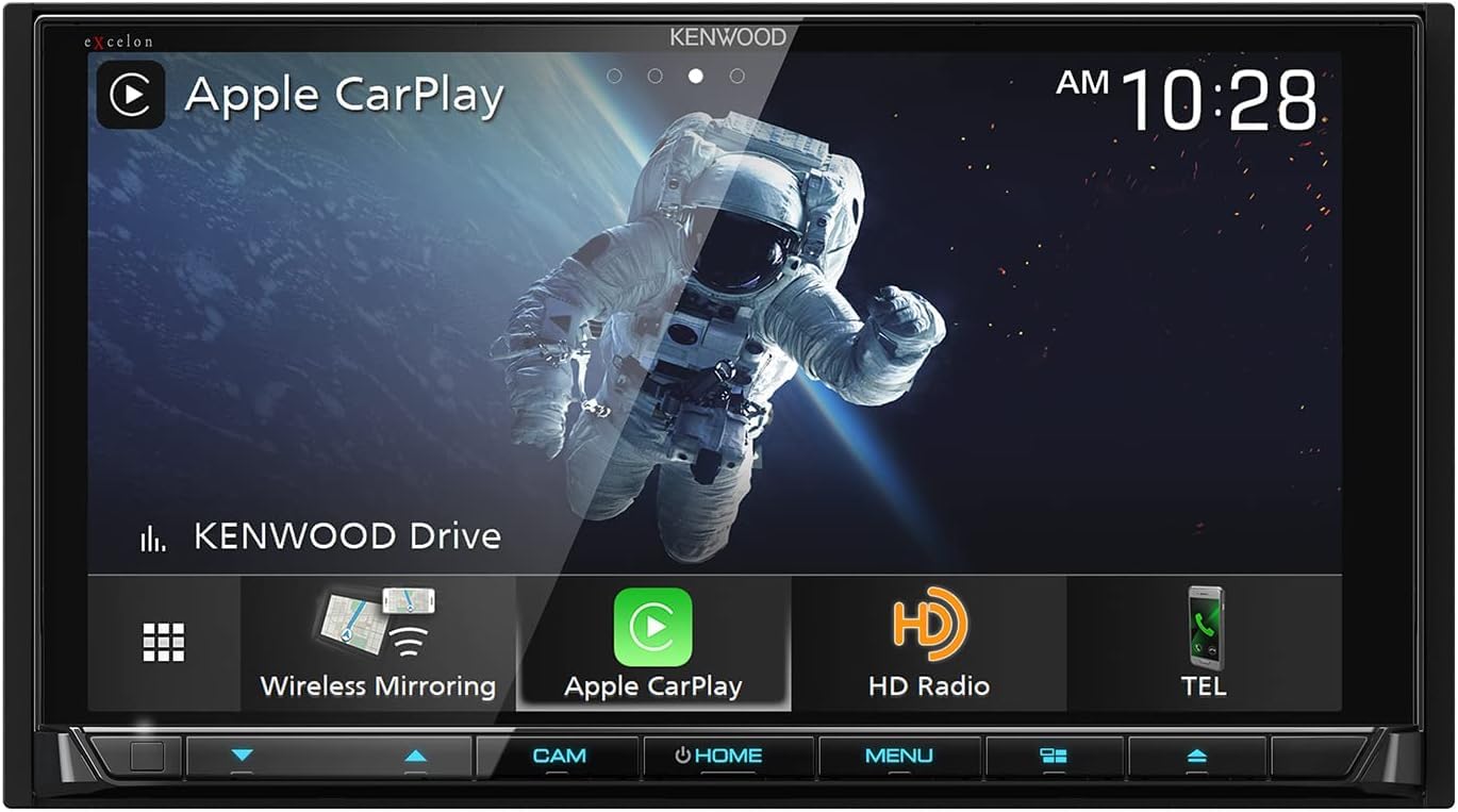 Kenwood DDX9907XR 6.8" DVD Car Stereo- Wireless Apple CarPlay, Android Auto + CMOS-240U Backup Camera