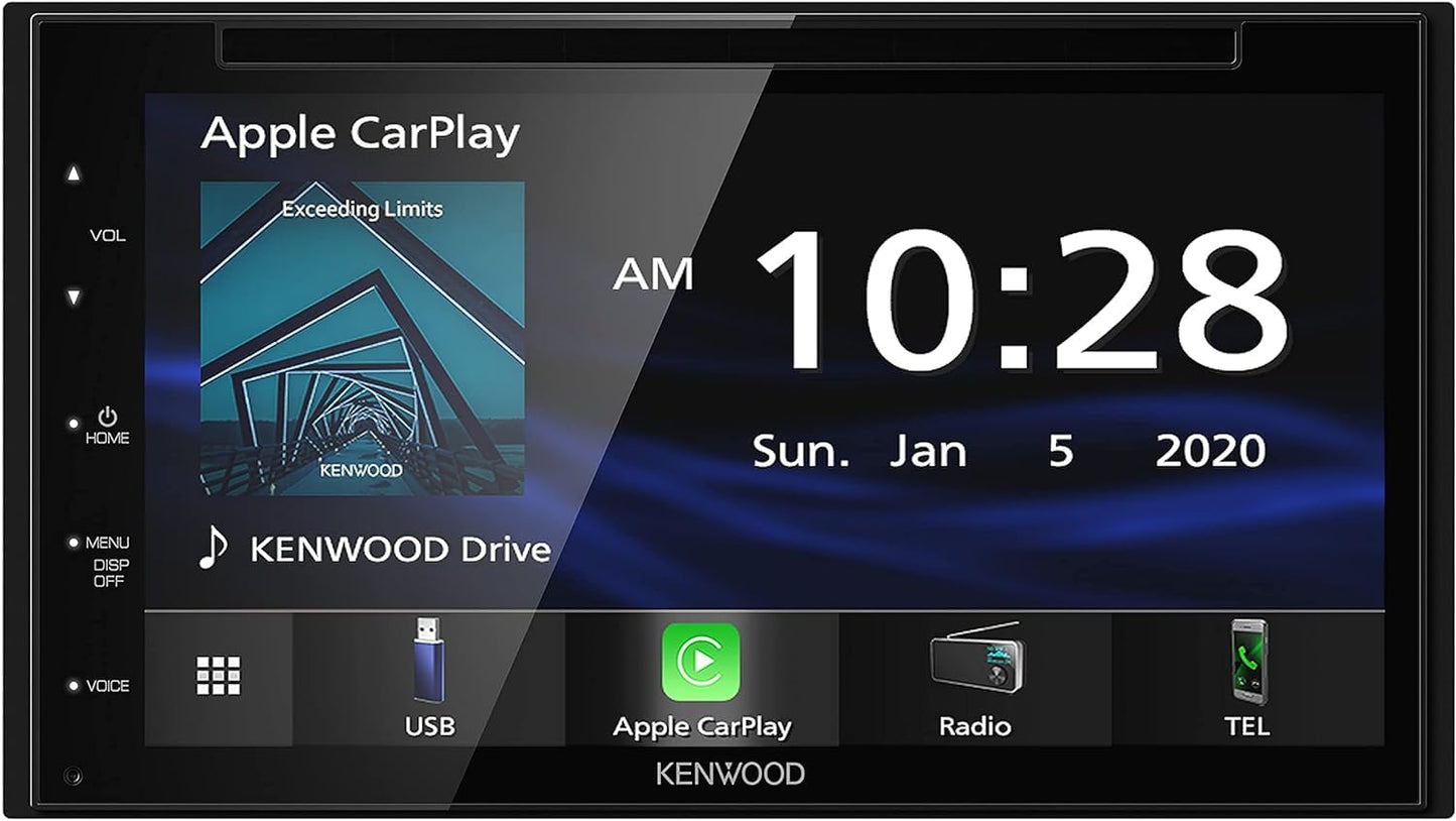 Kenwood DDX57S 6.8" DVD Car Stereo- Apple CarPlay, Android Auto + CMOS-240U Backup Camera