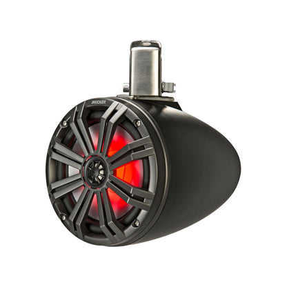 Kicker 45KMTC8 8" Loaded Marine Wake Tower Enclosures, Black