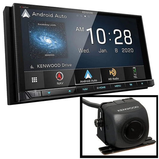 Kenwood DNX997XR 6.8" Apple CarPlay Android Auto GPS Car Stereo + CMOS-130 Backup Camera