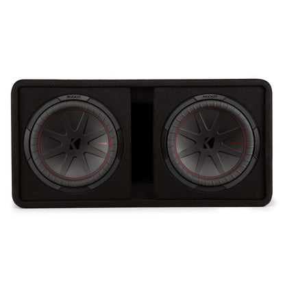 Kicker CompR 48DCWR122 Dual 12" Loaded Enclosure, 1000W RMS, 2Ω