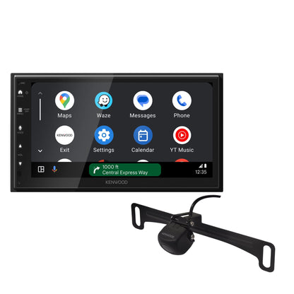 Kenwood DMX50S 6.8" Bluetooth Car Stereo – Wireless CarPlay/Android Auto + CMOS-230LP Backup Camera