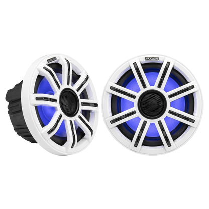 Kicker 51MSC84 - MSC 8-Inch Premium Marine 4-Ohm LED Coaxial System, Pair
