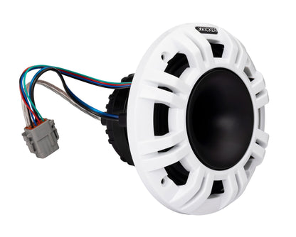 Kicker 48KMXL65 6.5" 4-Ohm RGB-LED KMXL Horn-Loaded Marine Coaxial Speakers, Pair