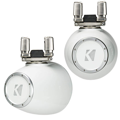 Kicker KMTC94W (44KMTC94W) 9" Marine Tower LED Speakers, White