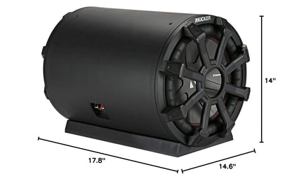 Kicker 46CWTB102 TB10 10-inch Loaded Weather-Proof Subwoofer Enclosure w/Passive Radiator