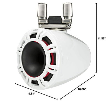 Kicker KMTC94W (44KMTC94W) 9" Marine Tower LED Speakers, White