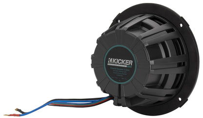 Kicker 51KM614FL 6.5-Inch (165mm) Thin-Mount Marine Coaxial Speakers with RGB LEDs