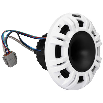 Kicker 48KMXL65 6.5" 4-Ohm RGB-LED KMXL Horn-Loaded Marine Coaxial Speakers, Pair