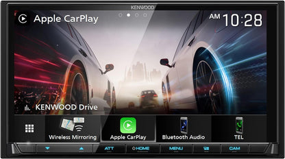 Kenwood eXcelon DMX908S 6.75″ Digital Multimedia Receiver with Wireless CarPlay, Android Auto, HD Radio + CMOS-240U HD Backup Camera Bundle