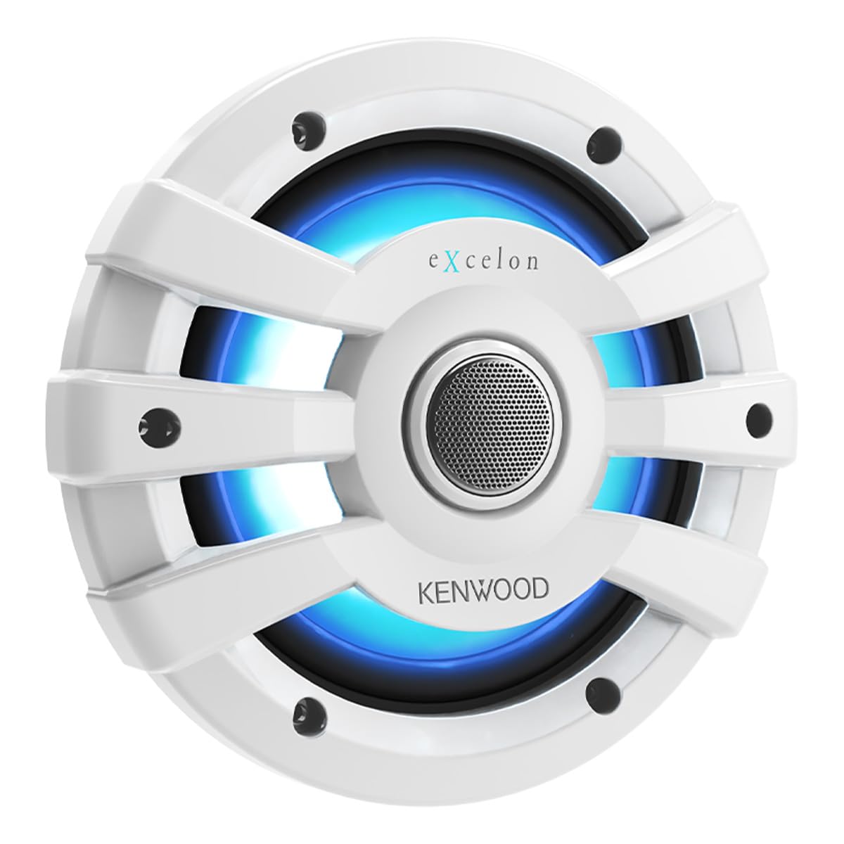 Kenwood eXcelon XM65WL 6.5 Inch 2 Way Marine & Powersports Coaxial Speakers Pair (White)