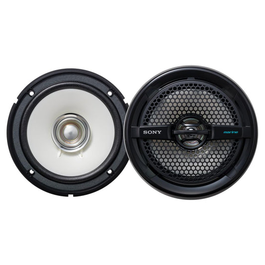 Sony XS-MP1611 Dual Cone Marine Speakers, Black