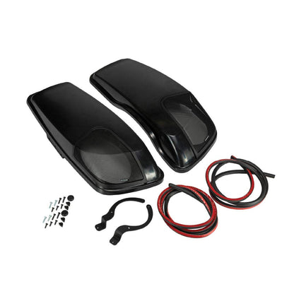 Kicker 46HDBL69VB Painted Left and Right Bag Lid Kit with 6x9 Speakers for Harley Davidson Motorcycles