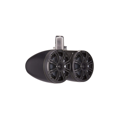 Kicker 45KMTDC65 Marine Tower Speakers with Swivel Clamps & 45KM654L (Black)