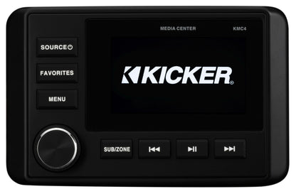 Kicker 51KMC4 Marine Weather-Resistant Gauge-Style Media Center with Bluetooth