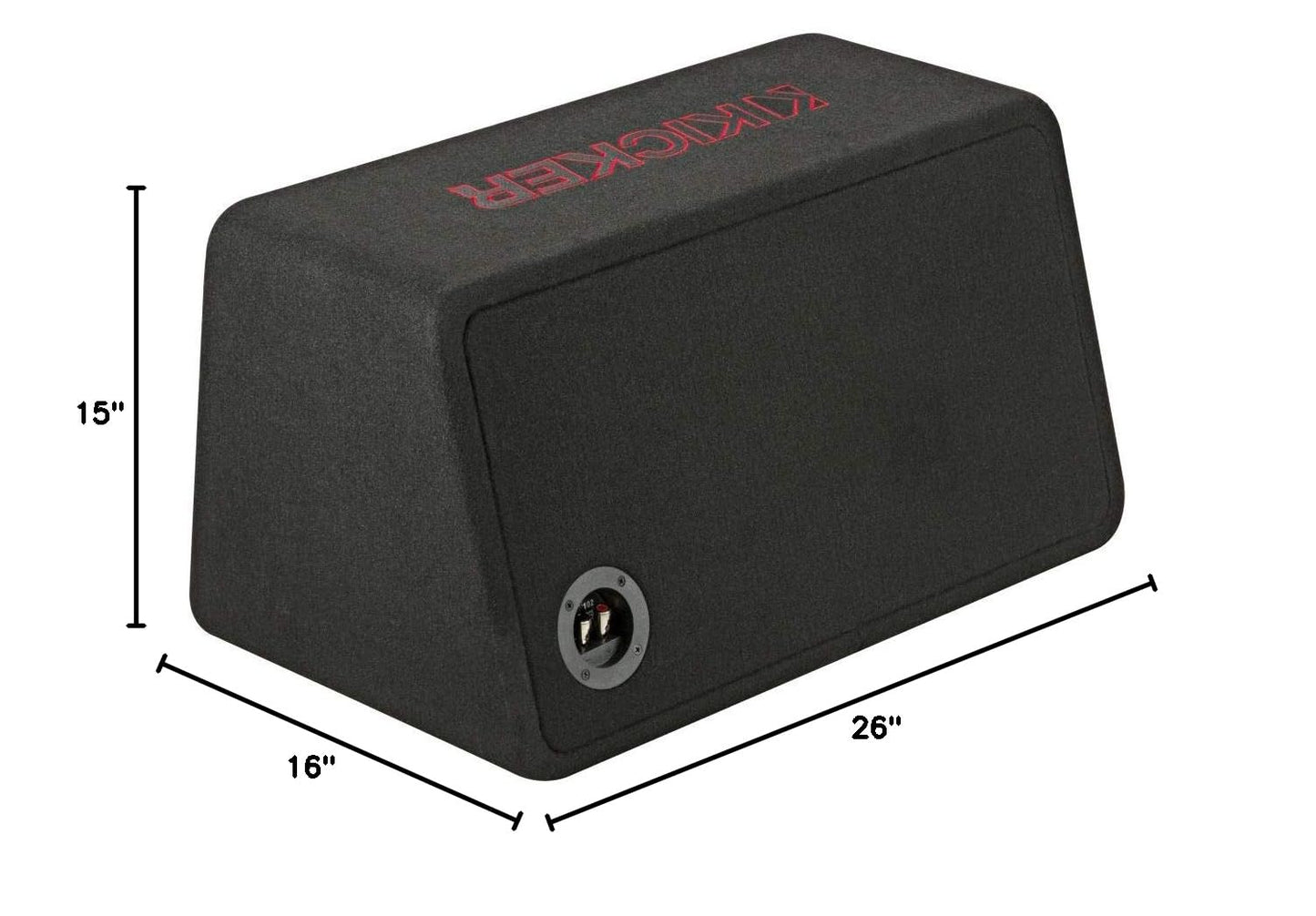 Kicker 45VL7R102 Single 10" L7R Loaded Vented Enclosure - 500 Watts RMS