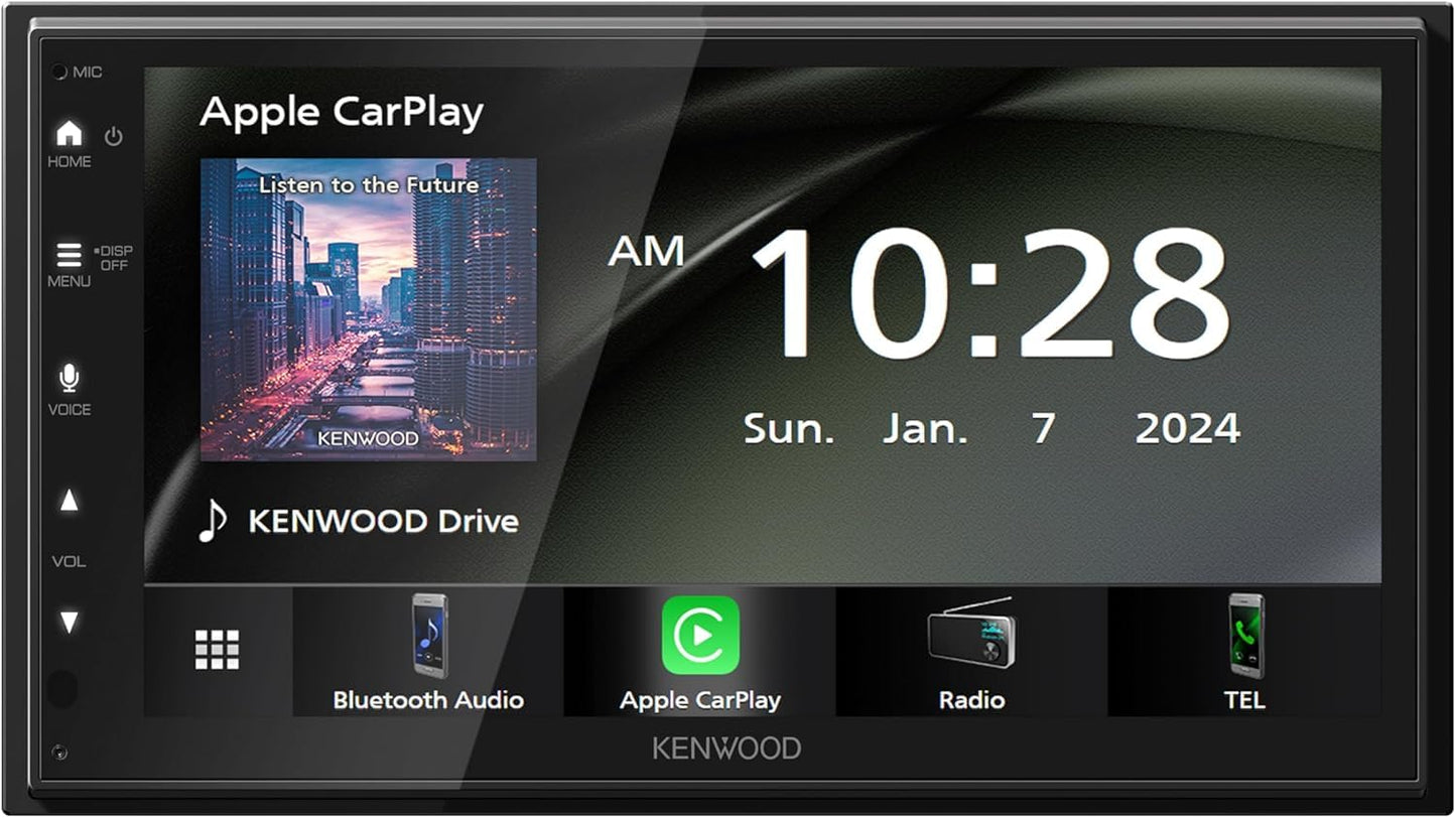 Kenwood DMX4710S Mechless 6.8" AM FM Bluetooth Car Stereo- + SiriusXM SXV300V1 Satellite Tuner