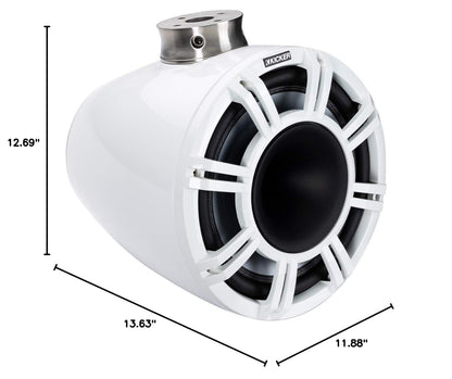 Kicker KMFC 47KMFC11 11-inch Black Marine Tower Speakers, Pair