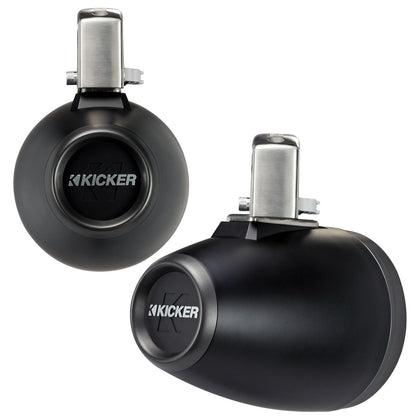 Kicker 45KMTC65 6.5" Loaded Marine Wake Tower Enclosures, Black