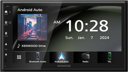 Kenwood DMX40S 6.8" Bluetooth Car Stereo + Kenwood KFC-1698RS 6.5" 2-Way Speakers