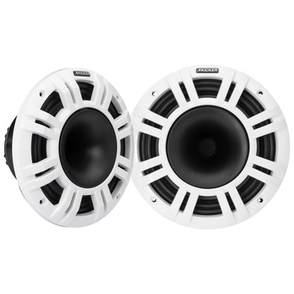 Kicker 48KMXL8 8" 4-Ohm RGB LED KMXL Horn-Loaded Marine Coaxial Speakers, Pair