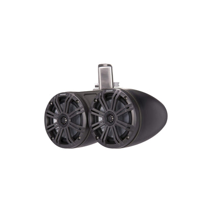 Kicker 45KMTDC65 Marine Tower Speakers with Swivel Clamps & 45KM654L (Black)